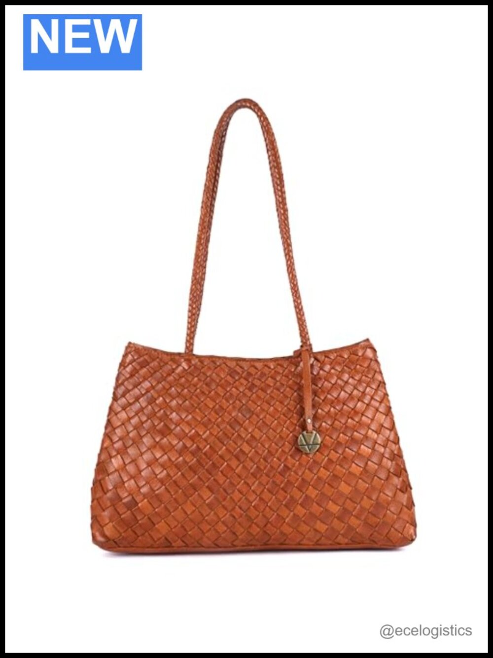 Handwoven Leather Tote Bag, Lightweight Artisan Leather Purse, Spacious Carryall